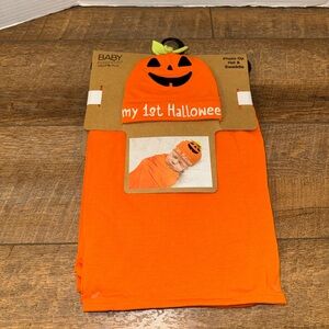 New 1st Halloween Photo Op Hat & Swaddle - Baby Essentials